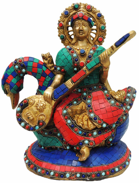 Brass Sharaswati Statue 7.016Kg